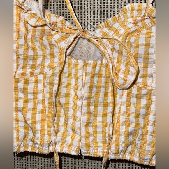 Urban Outfitters Yellow Gingham Corset - Picture 3 of 4